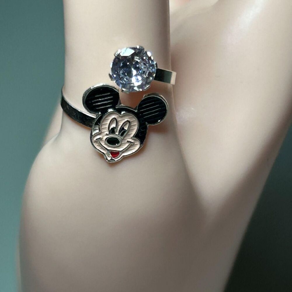 Adjustable Mickey Mouse Ring 925 Sterling Silver